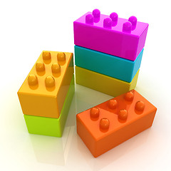 Image showing Building blocks on white 