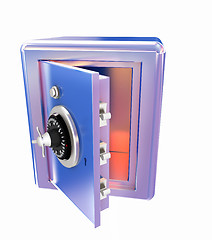 Image showing Security metal safe with empty space inside 