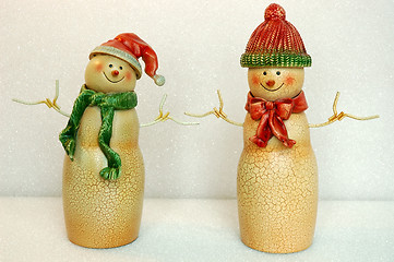 Image showing Snowman Couple