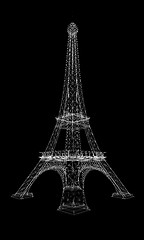 Image showing 3d Eiffel Tower render