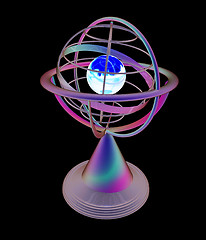 Image showing Terrestrial globe model 