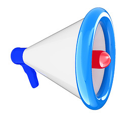 Image showing Loudspeaker as announcement icon. Illustration on white 