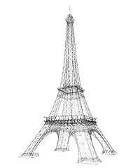 Image showing 3d Eiffel Tower render