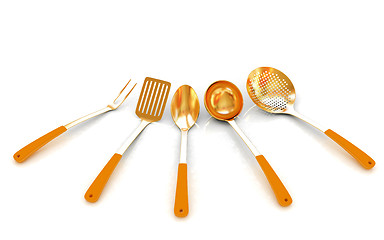 Image showing cutlery on white background 