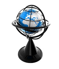 Image showing Terrestrial globe model 