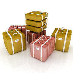 Image showing travel bags on white 