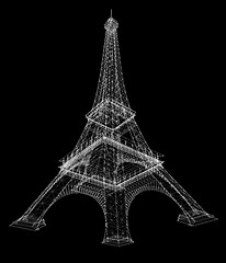 Image showing 3d Eiffel Tower render