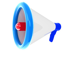 Image showing Loudspeaker as announcement icon. Illustration on white 