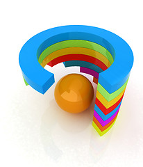 Image showing Abstract colorful structure with ball in the center 