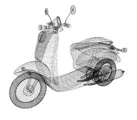 Image showing Vintage Retro Moped. 3d model