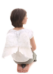 Image showing casual angel praying