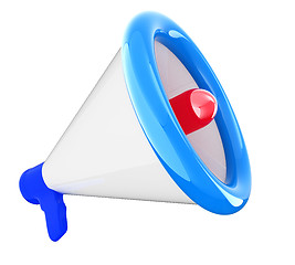 Image showing Loudspeaker as announcement icon. Illustration on white 