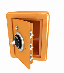 Image showing Security metal safe with empty space inside 