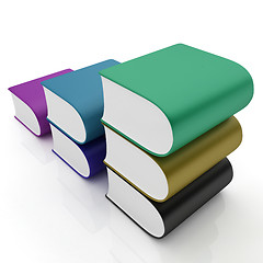 Image showing Glossy Books Icon isolated on a white background