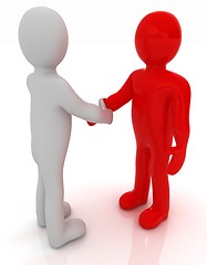 Image showing Handshake. 3D mans 