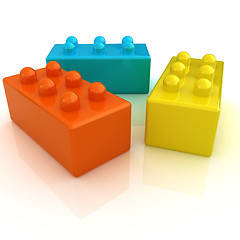 Image showing Building blocks on white 