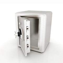 Image showing Security metal safe with empty space inside 