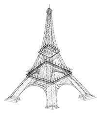 Image showing 3d Eiffel Tower render