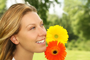 Image showing beauty with daisies