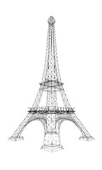 Image showing 3d Eiffel Tower render