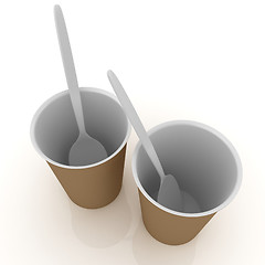Image showing fast-food disposable tableware
