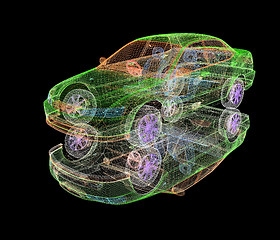 Image showing Model cars. 3d render 