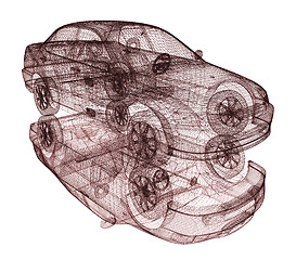 Image showing model cars. 3d render