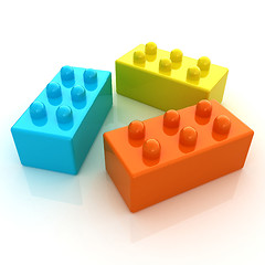 Image showing Building blocks on white 