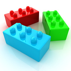 Image showing Building blocks on white 