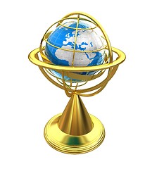 Image showing Terrestrial globe model 