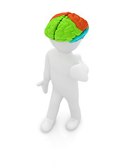 Image showing 3d people - man with a brain