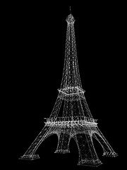 Image showing 3d Eiffel Tower render