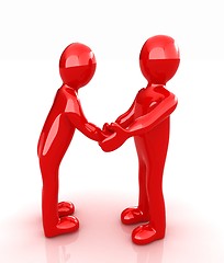 Image showing Handshake. 3D mans 