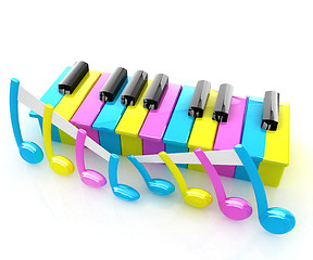 Image showing Colorfull piano keys