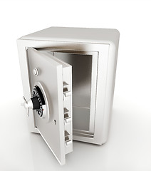 Image showing Security metal safe with empty space inside 