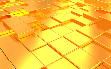 Image showing Abstract metall gold background 