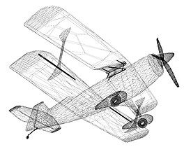 Image showing retro airplane isolated on white background 