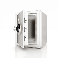 Image showing Security metal safe with empty space inside 