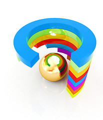 Image showing Abstract colorful structure with ball in the center 