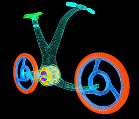 Image showing 3d modern bike concept