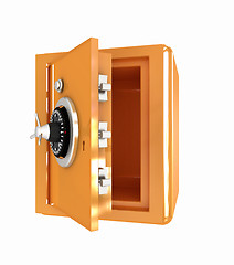 Image showing Security metal safe with empty space inside 