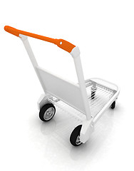 Image showing Trolley for luggage at the airport