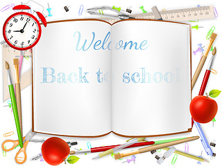 Image showing Welcome Back to school supplies. EPS 10