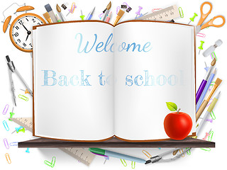 Image showing Welcome Back to school supplies. EPS 10