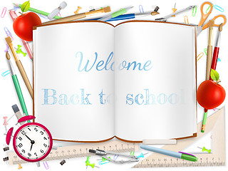 Image showing Welcome Back to school supplies. EPS 10