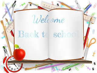 Image showing Welcome Back to school supplies. EPS 10