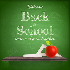 Image showing Back to school background template. EPS 10