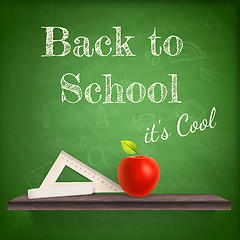 Image showing Back to school background template. EPS 10