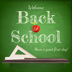 Image showing Back to school background template. EPS 10