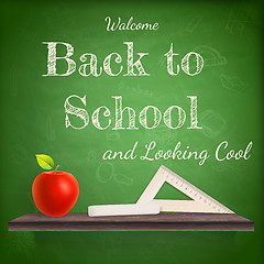 Image showing Back to school background template. EPS 10